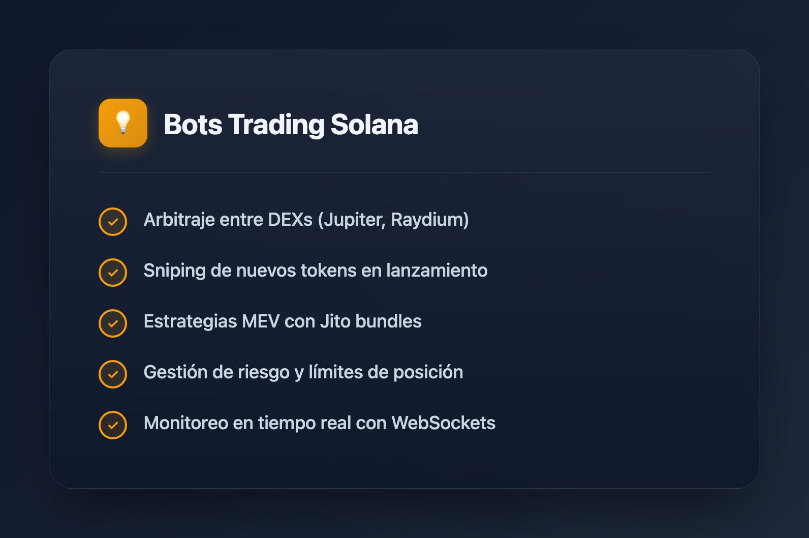 Construyendo Bots de Trading en Solana (2026) - Key Takeaways