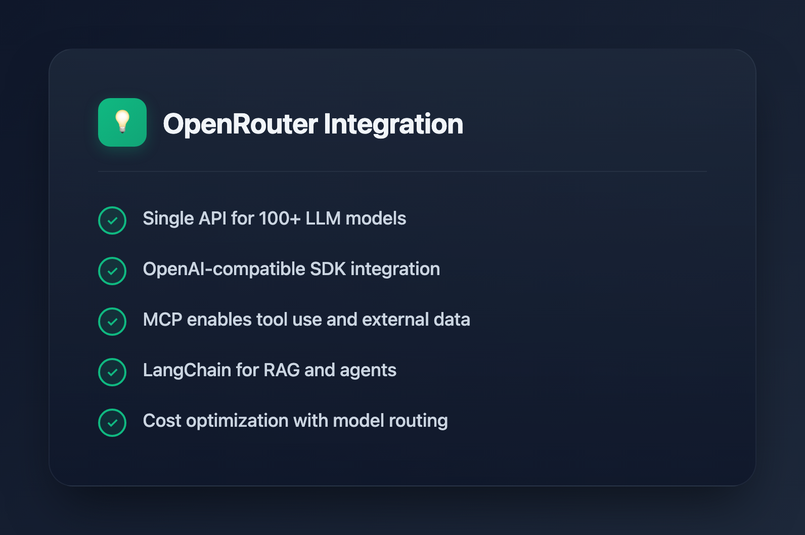 OpenRouter, MCP, and LangChain: Complete Integration Guide with Interview Questions (2026) - Key Takeaways