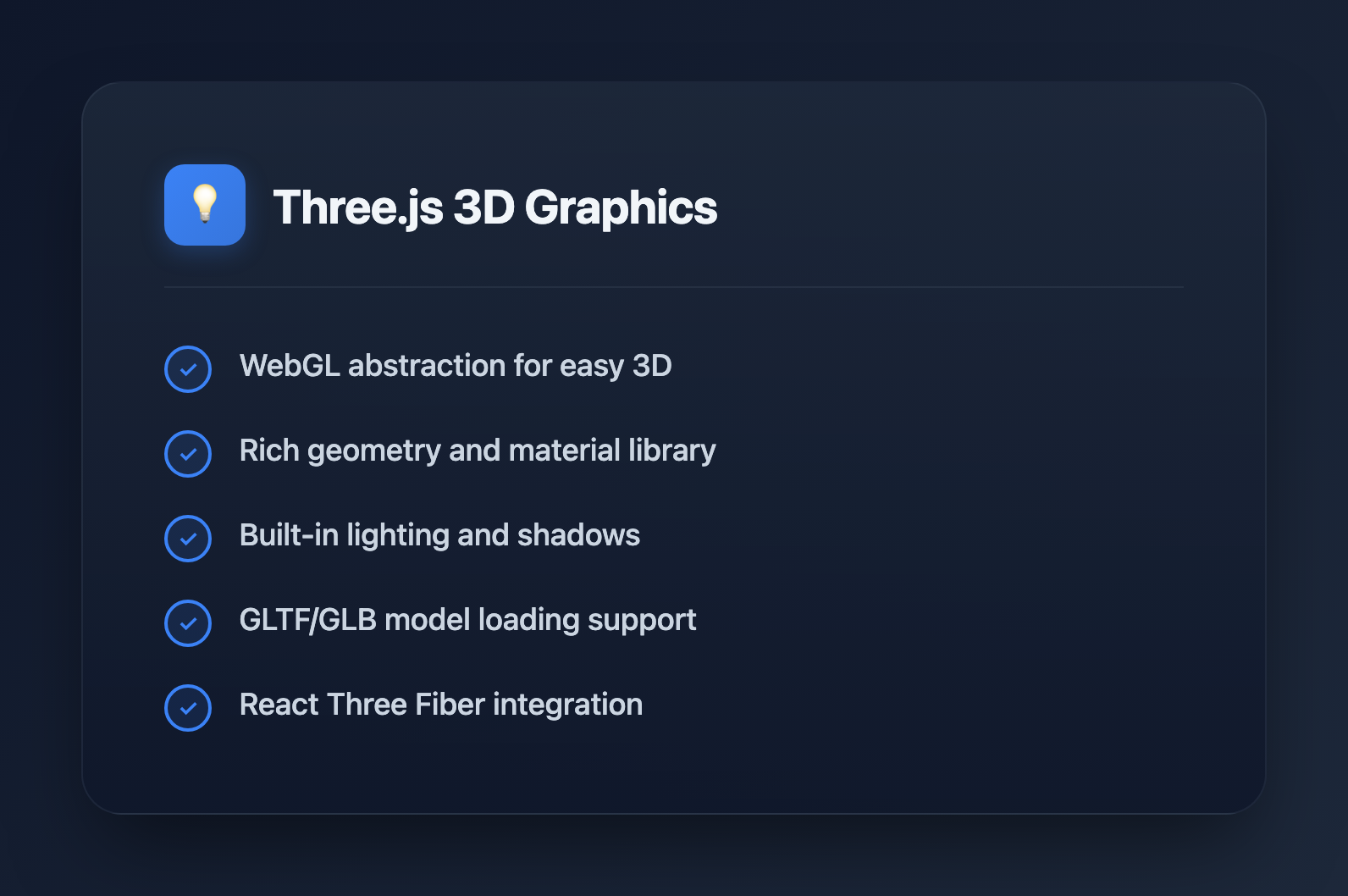 Three.js 3D Graphics: Complete Guide to WebGL Development (2026) - Key Takeaways
